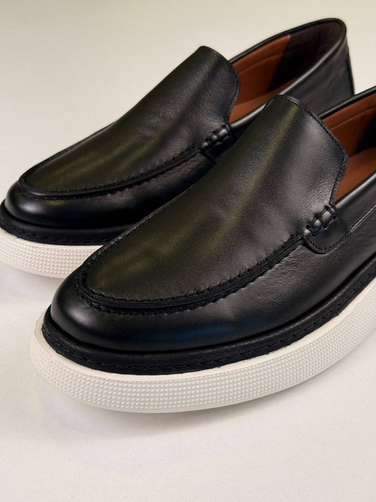 Black Leather Loafers