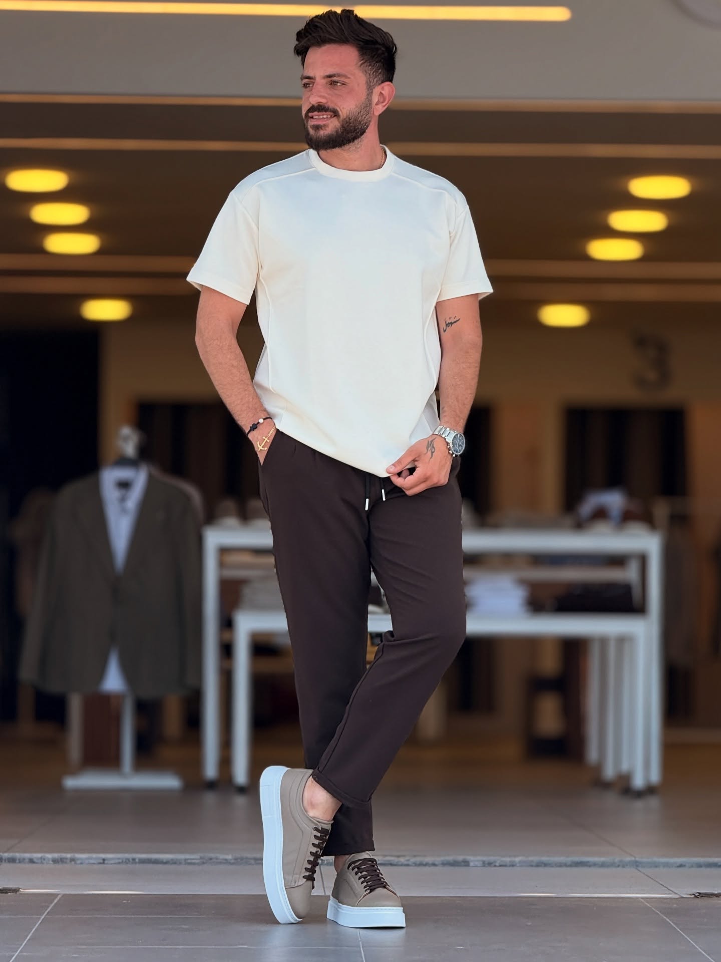 White Round Neck T-Shirt