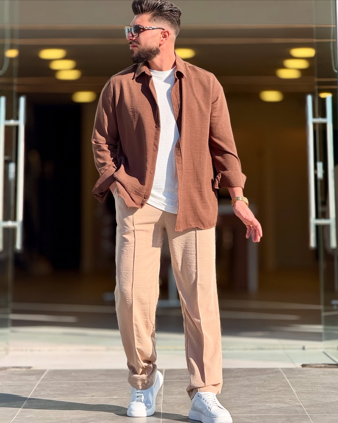 Brown Linen Shirt