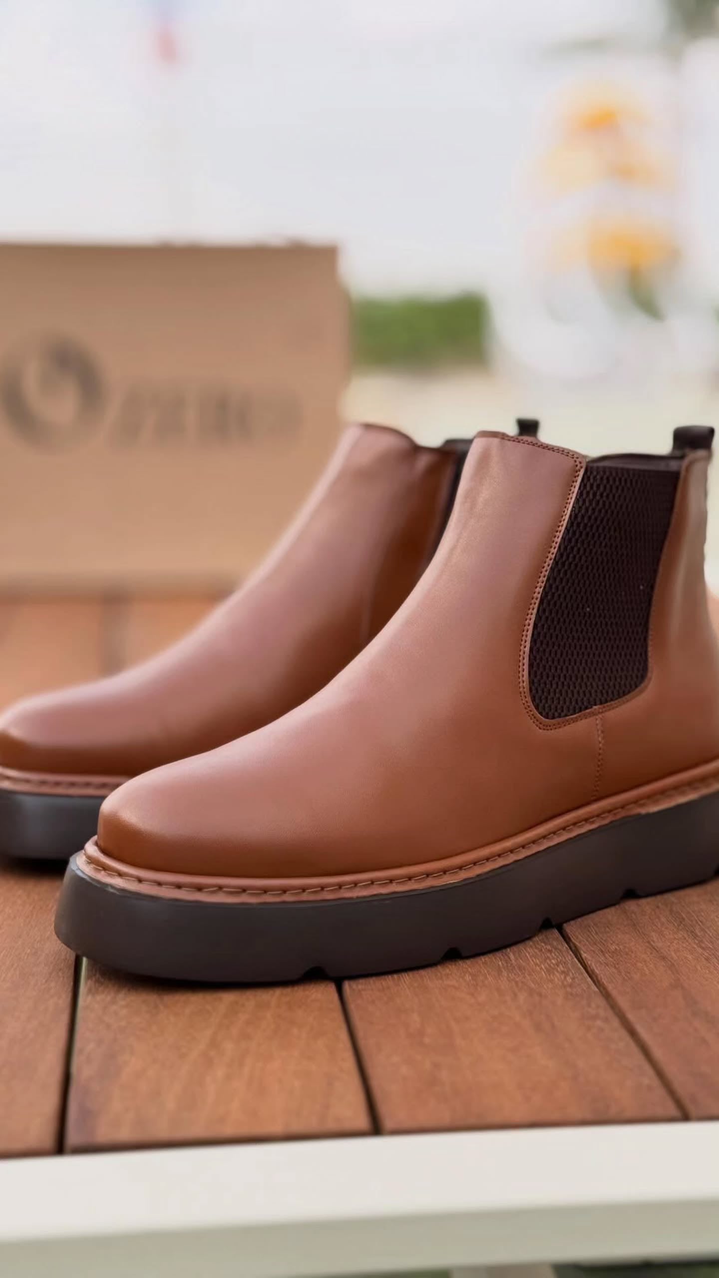 Ozero Leather Brown Boots