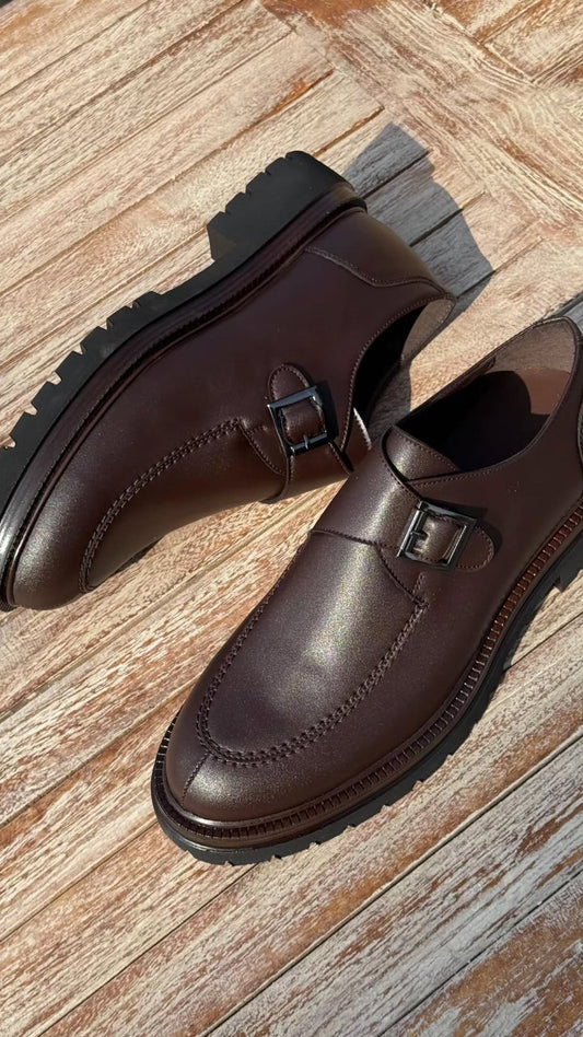 Moccasin Dark Brown Leather Shoes
