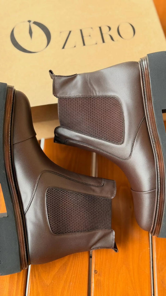 Ozero Dark Brown Leather Boots