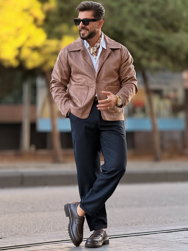 Light Brown Velvet Jacket