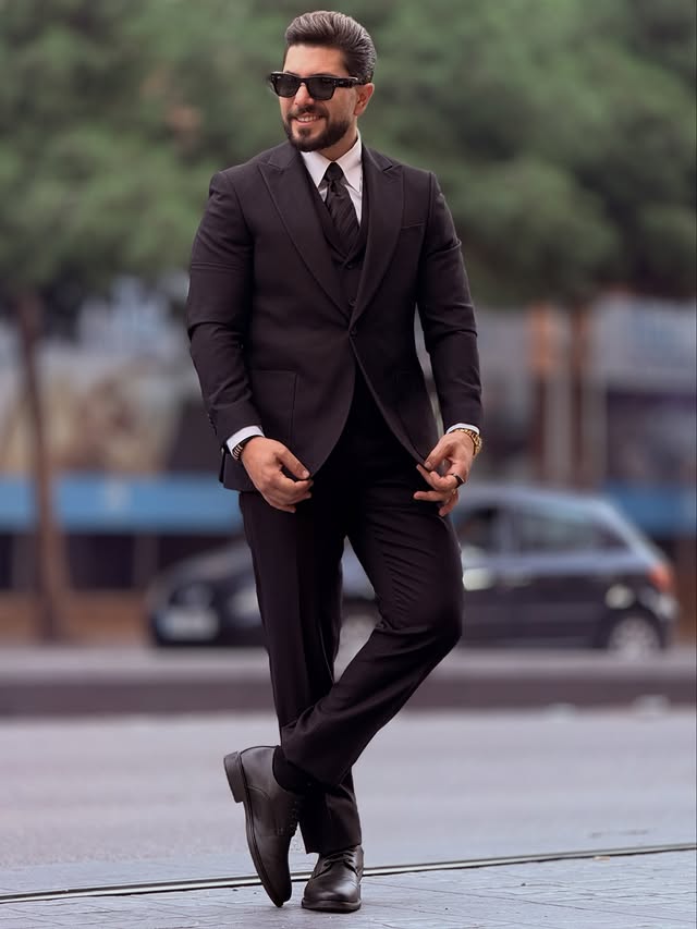 Black Peak Lapel Suit