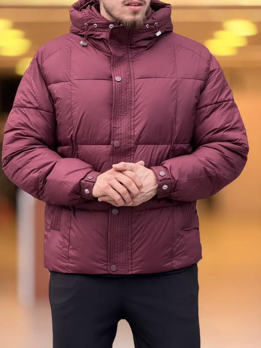 Burgandy Puffer Jacket