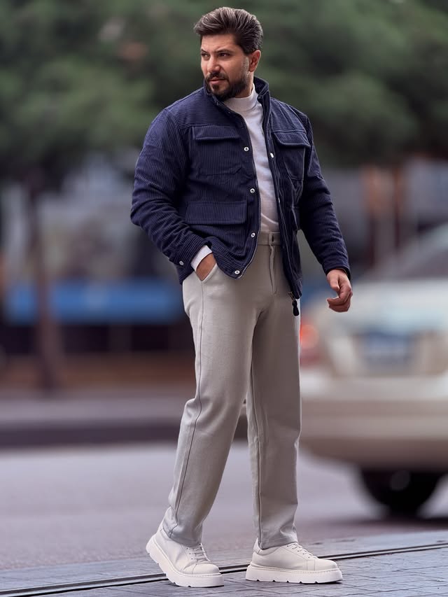 Navy Blue Casual Jacket