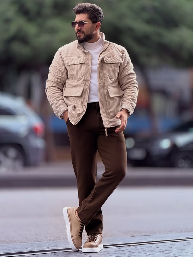 Beige Casual Jacket