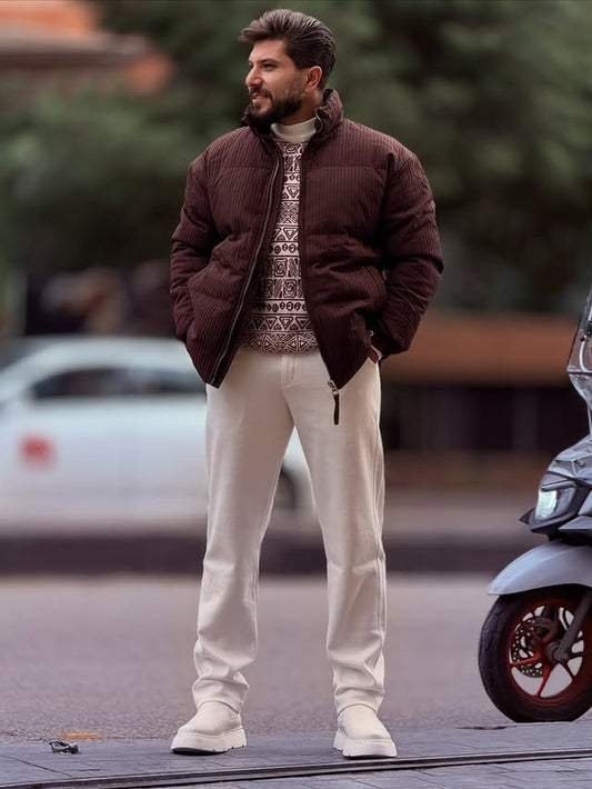 Puffer Jacket in Brown