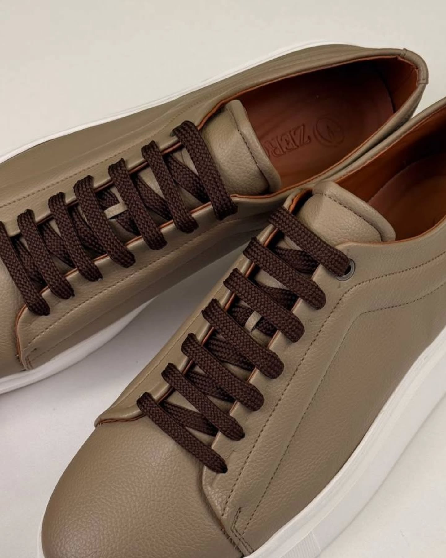 Brown Leather Sneakers