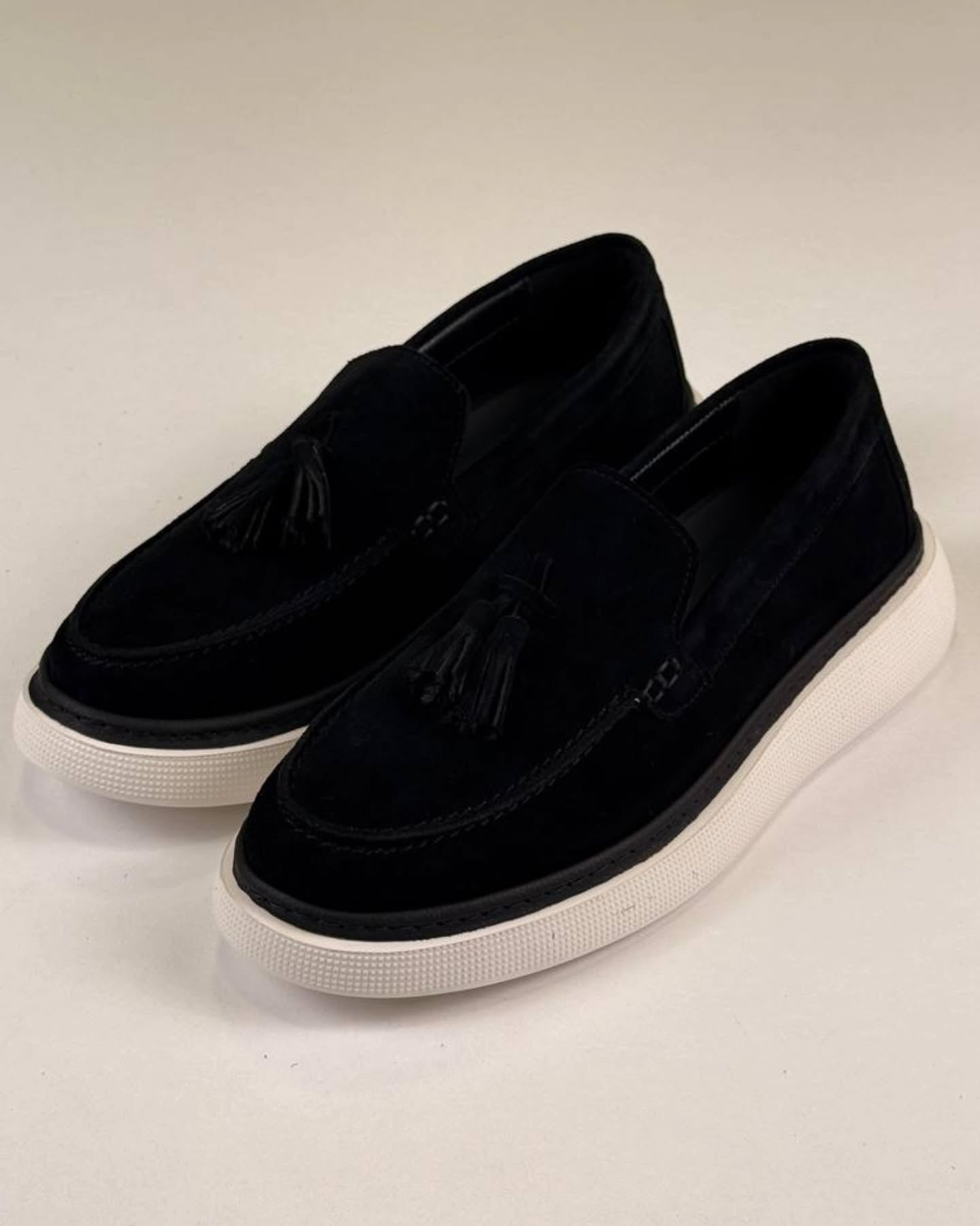 Black loafers