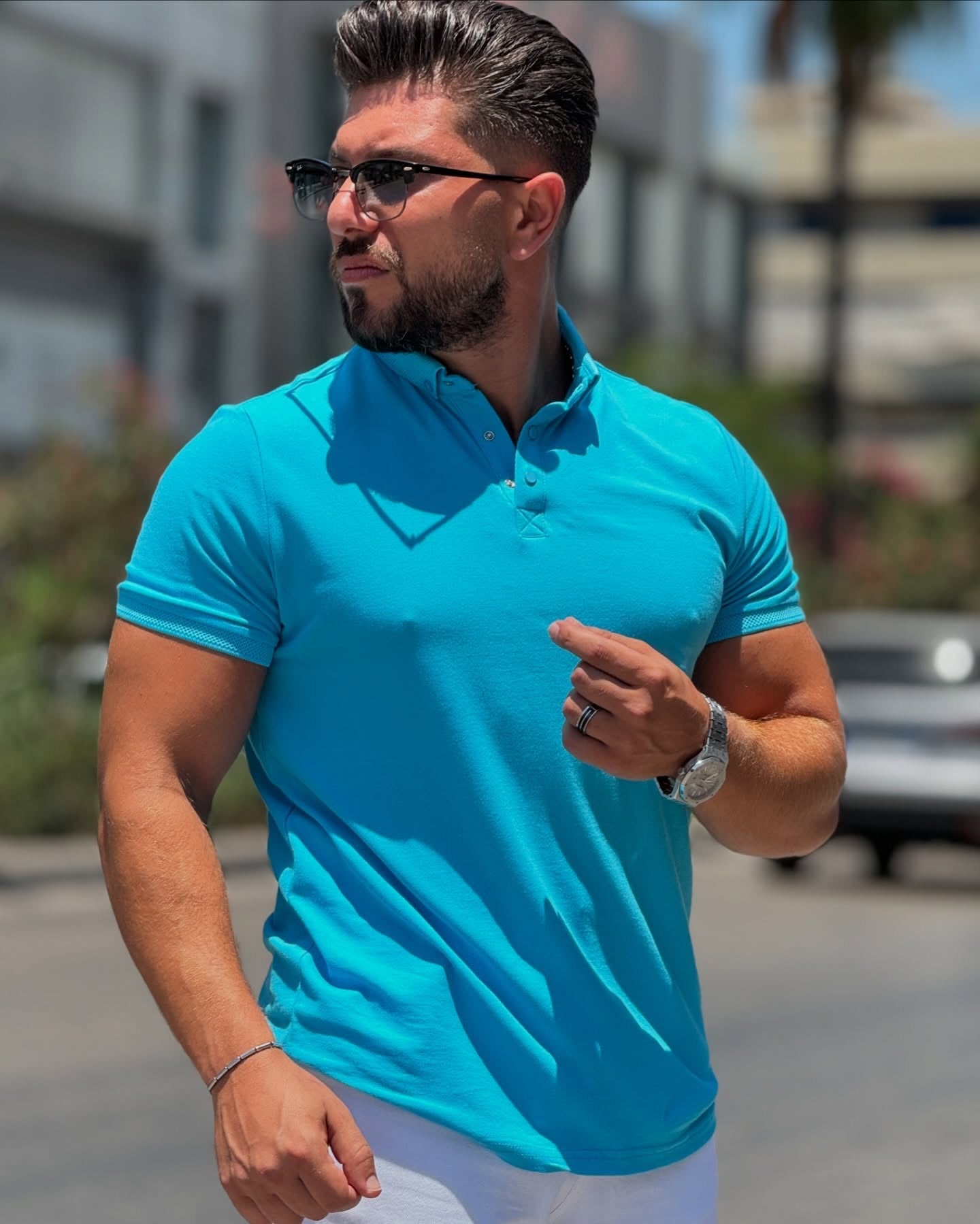 Bright Blue Polo