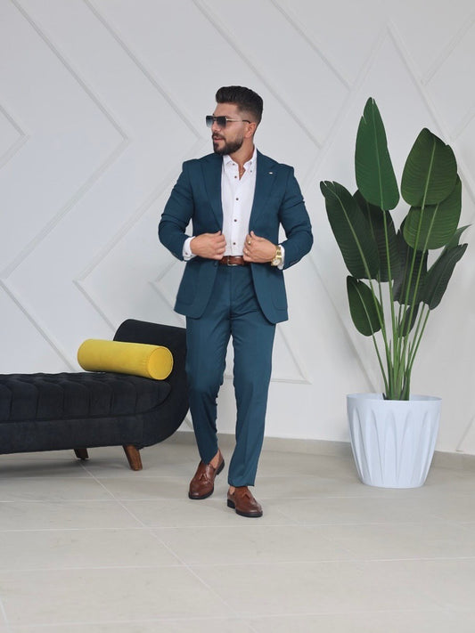 Teal Color Suit