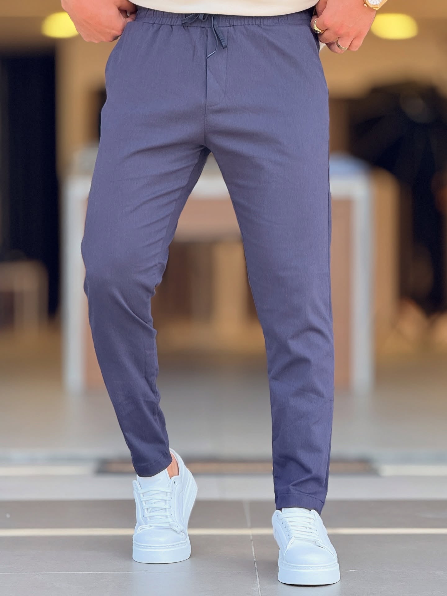 Off-White Half Zip Polo