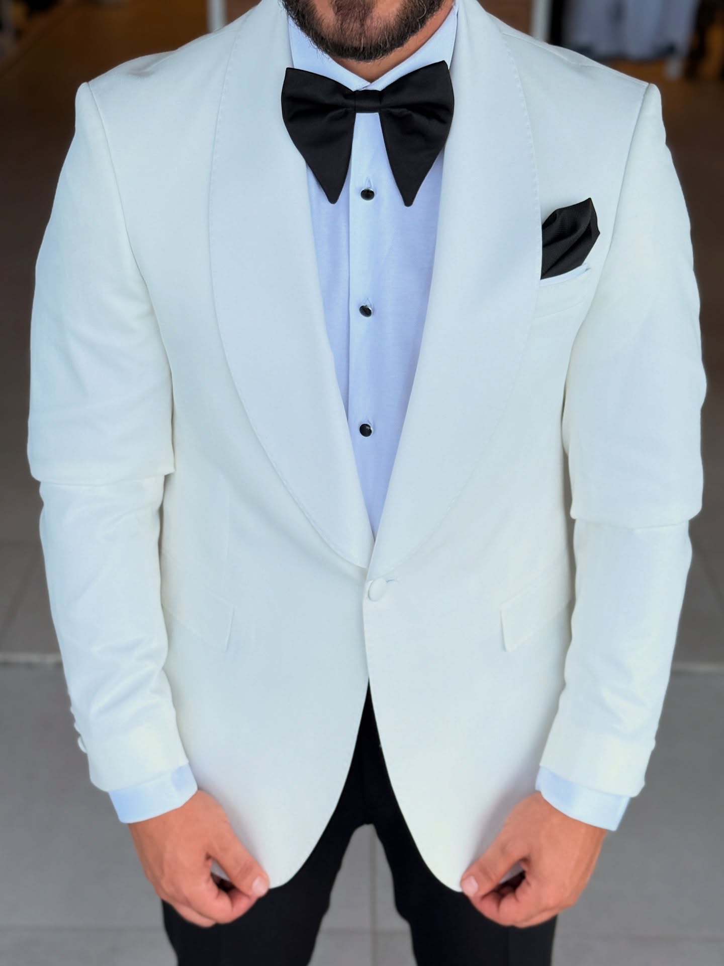 White & Black Suit