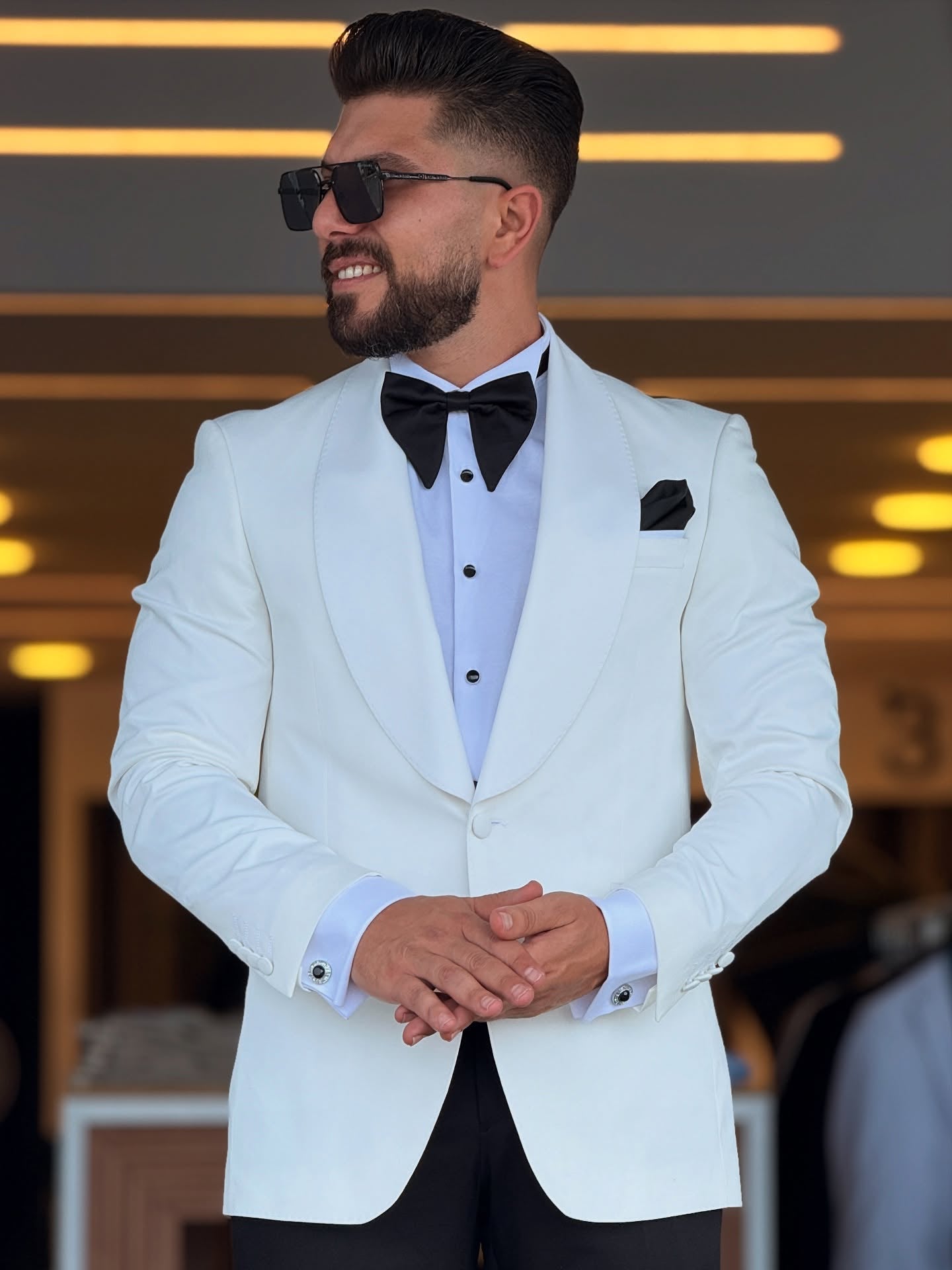 White & Black Suit