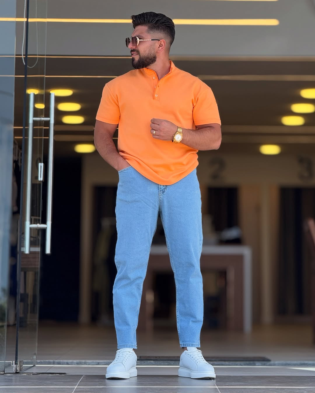 Orange Round Neck Tshirt
