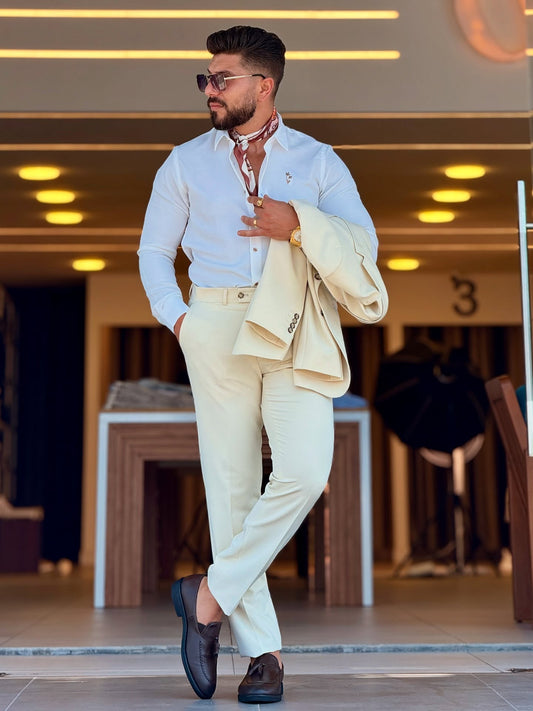 Turkish Suit In Cream Color