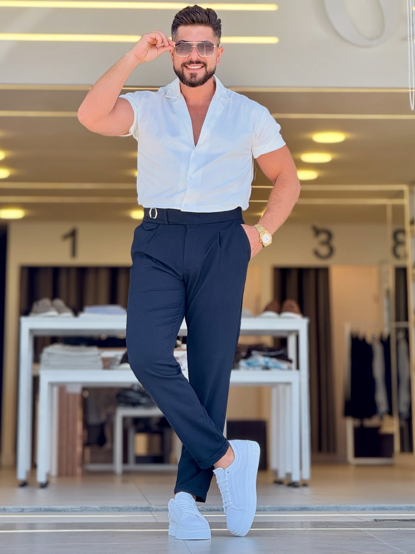 White Half Sleeve Shirt