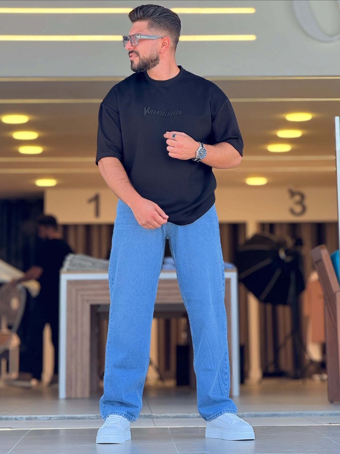 Blue Denim Boyfriend Jeans