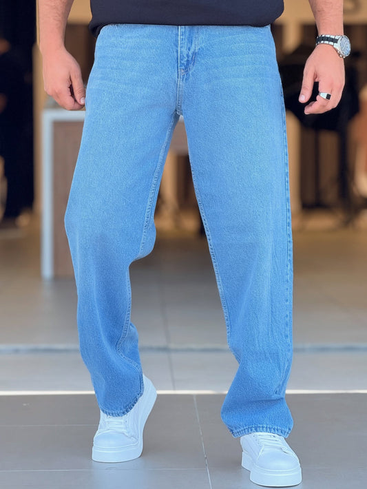 Blue Denim Baggy Jeans