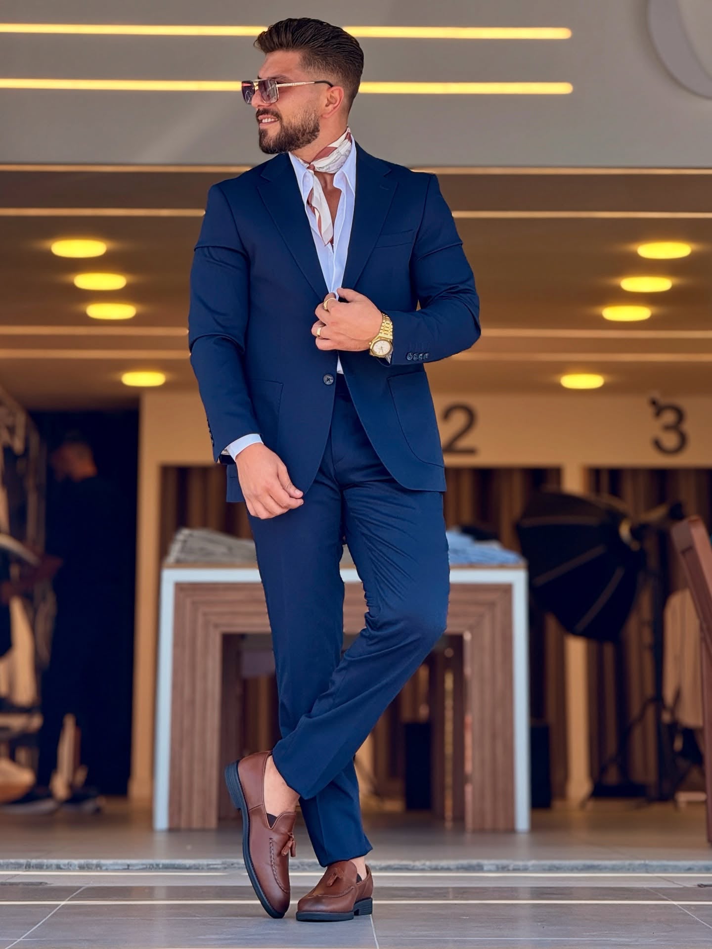 Navy Blue Casual Suit