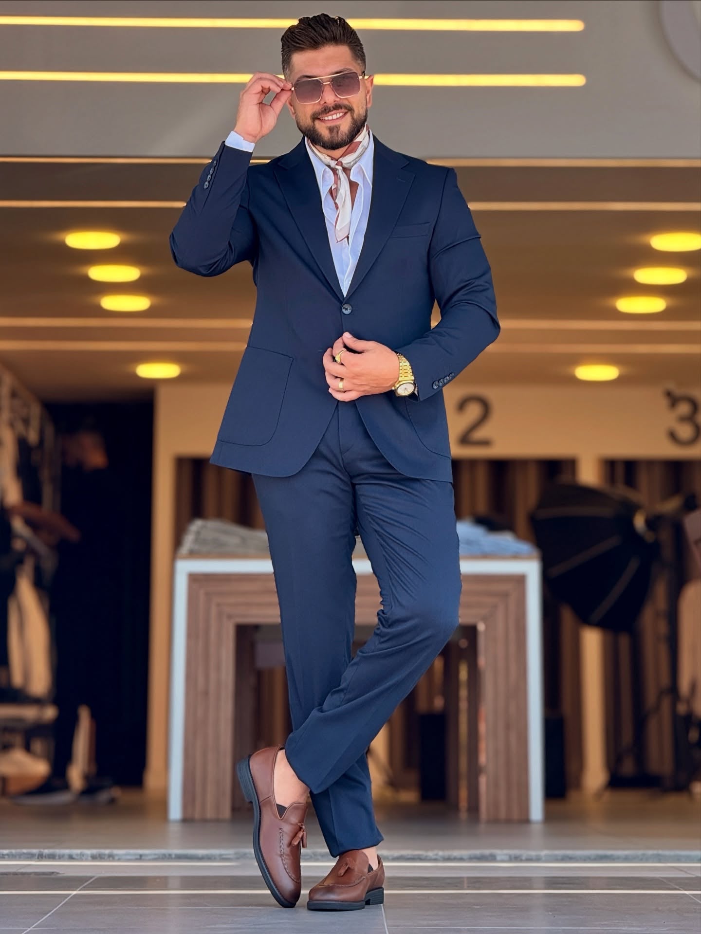 Navy Blue Casual Suit