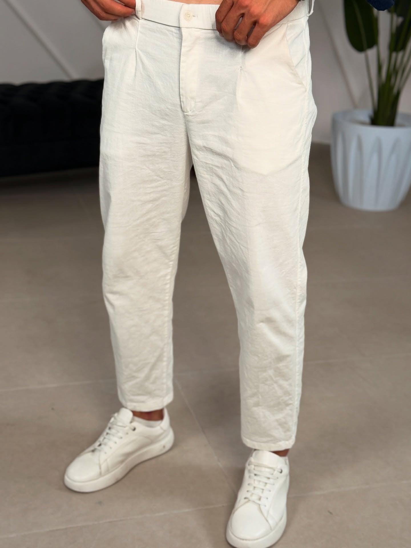 White Linen Pant
