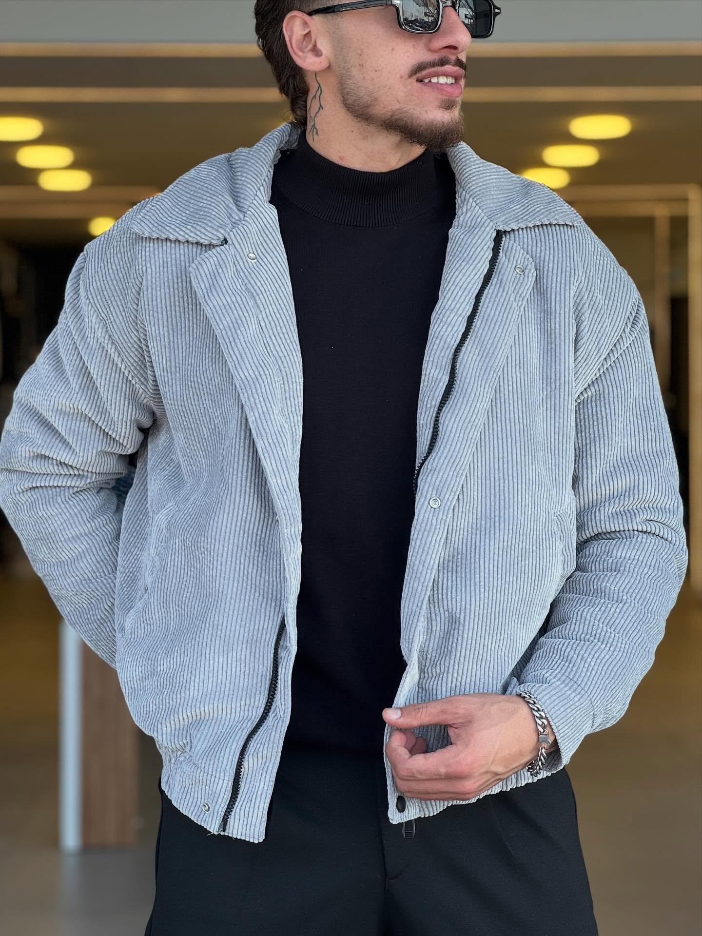 Grey Velvet Jacket
