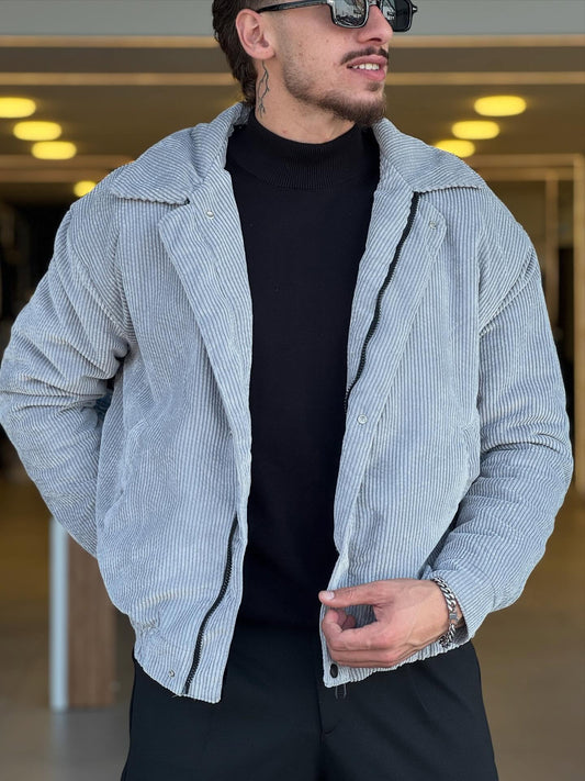Grey Velvet Jacket