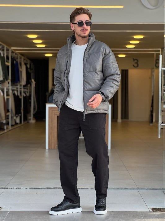 Grey Puffer Jacket