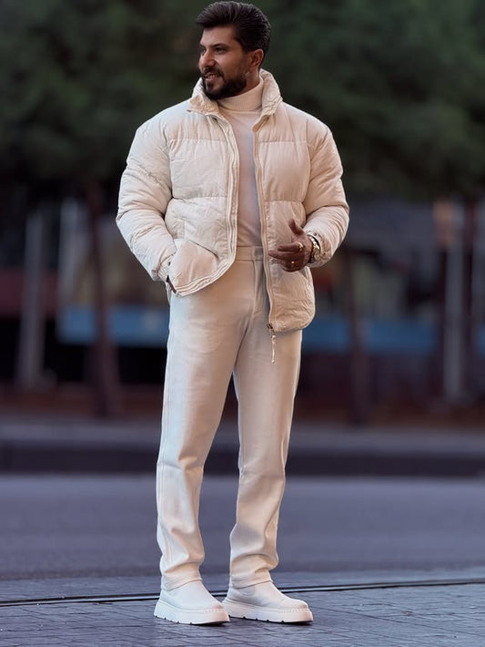 Beige Puffer Jacket