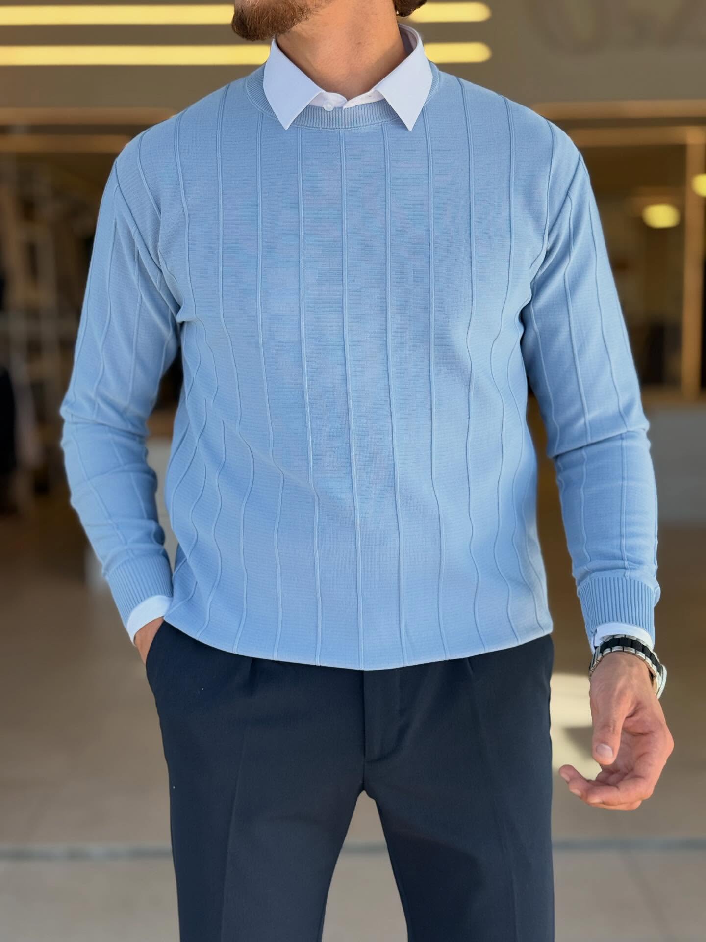 Baby Blue Casual Top