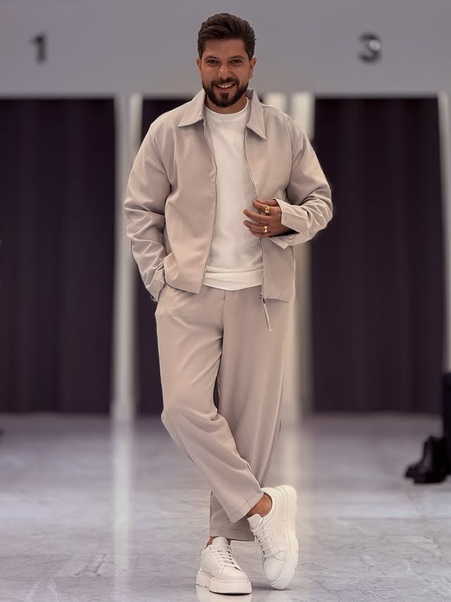 Grey Parachute Chemise Set