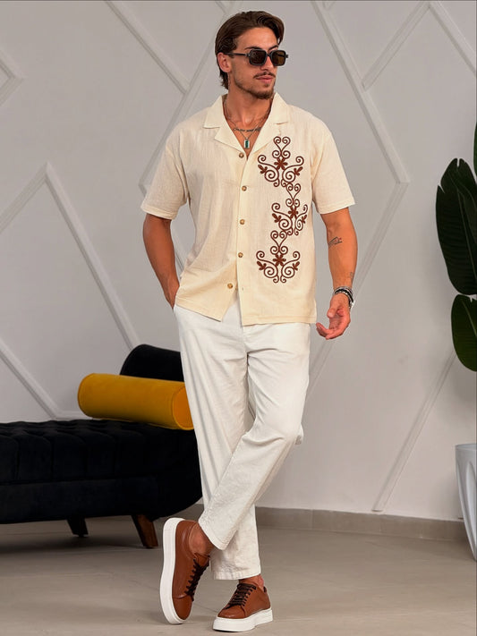 Beige Linen Shirt