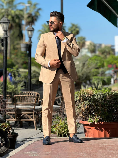 Beige Suit & Vest