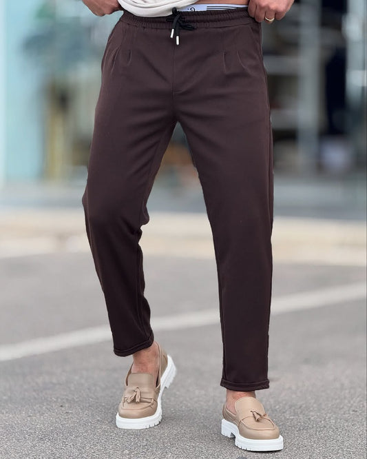 Brown Cotton Pants