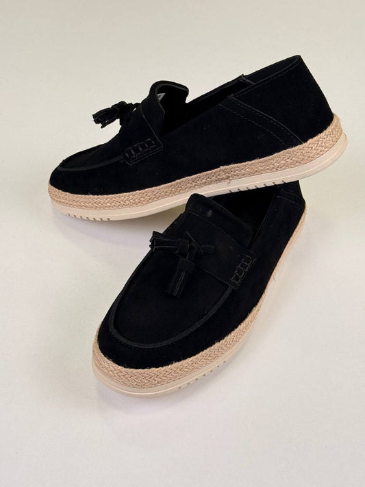 Black/Beige Loafers Chamois