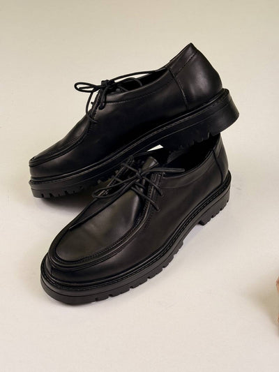 Full Black Leather Shoes