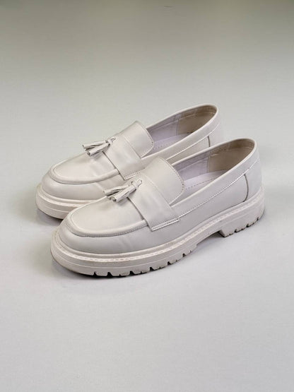 Full White leather Shoes
