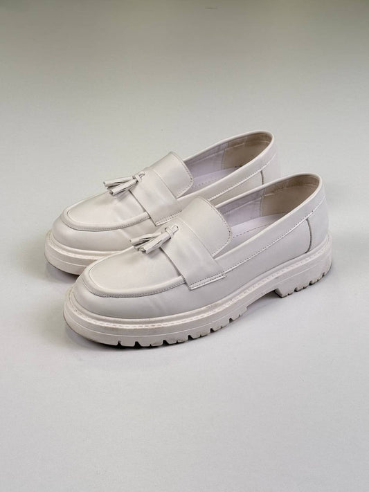 Full White leather Shoes
