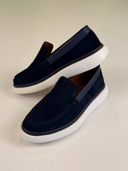 Black/White Loafers Chamois