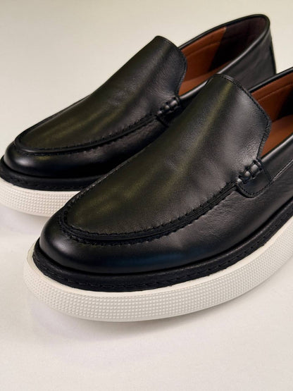 Black Leather Loafers