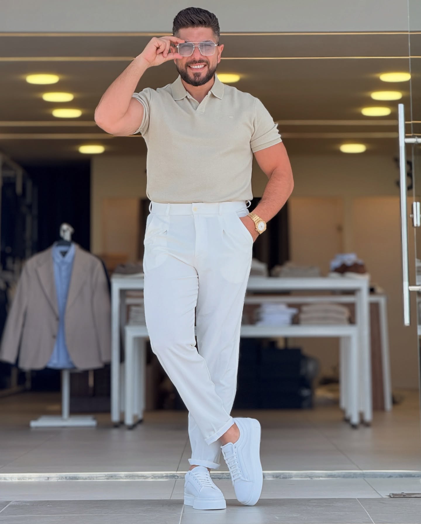 Light Beige Polo
