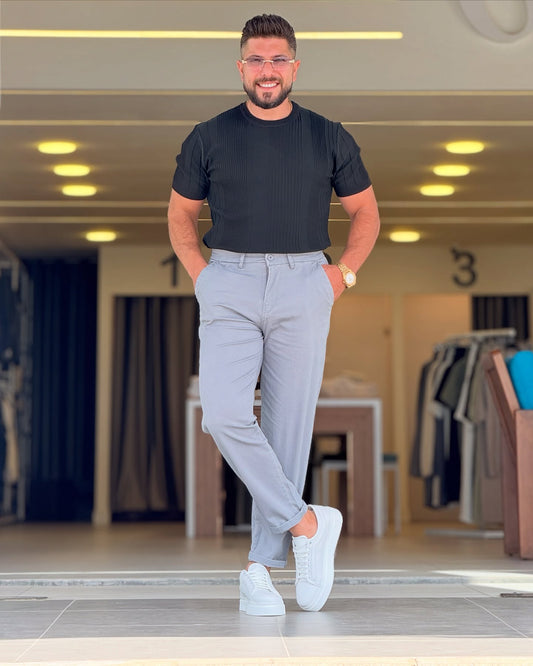Black Round Neck T-Shirt