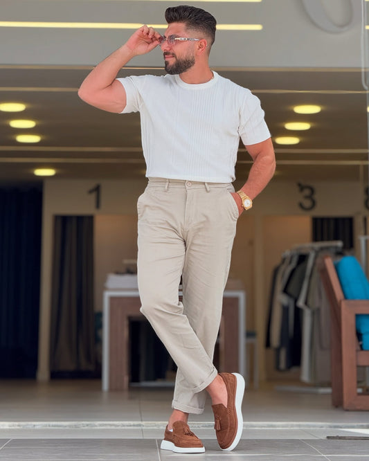White Round Neck T-Shirt