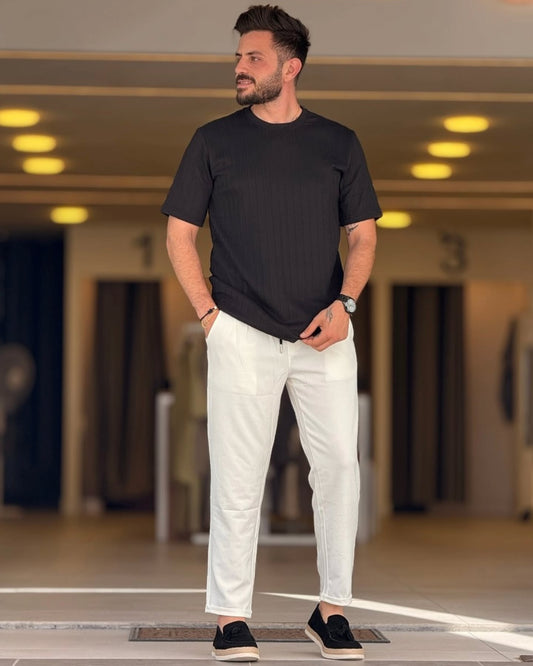 Black Round Neck T-Shirt