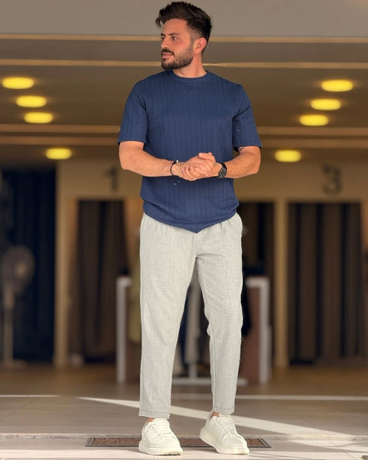 Navy Blue Round Neck T-Shirt