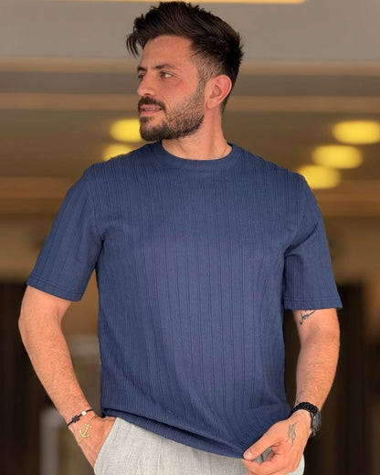 Navy Blue Round Neck T-Shirt