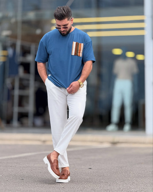 Blue Over Size T-Shirt