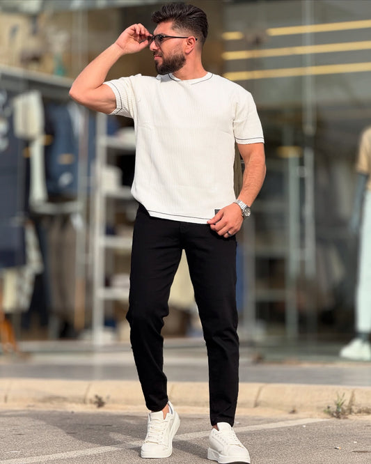 White Round Neck T-Shirt